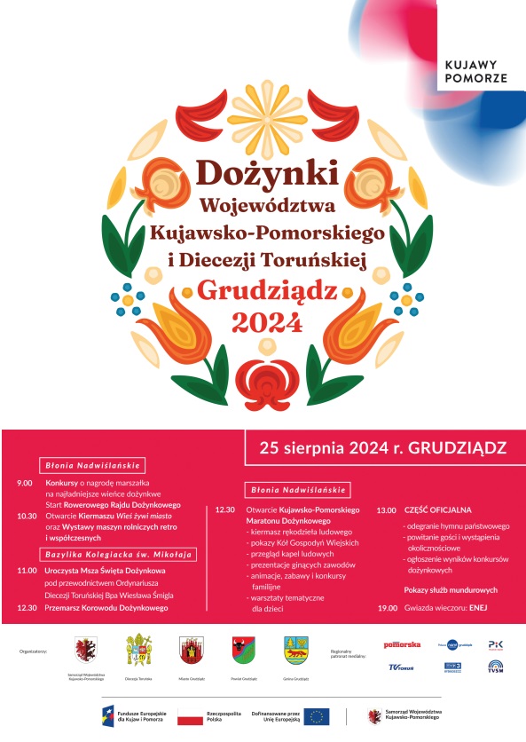 Plakat dozynki wojewodzkie 2024